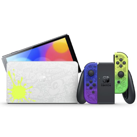 تصویر کنسول بازی نینتندو سوییچ OLED طرح Splatoon 3 Edition