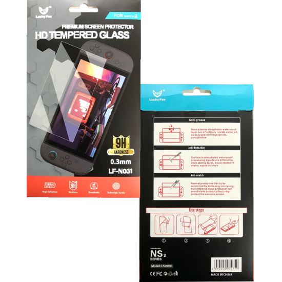 تصویر خرید گلس Lucky Fox HD Tempered Glass برای Nintendo Switch 2